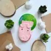 gant de toilette cochon rose